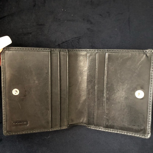 COACH Black Genuine Leather Bifold Wallet - Picture 5 of 7
